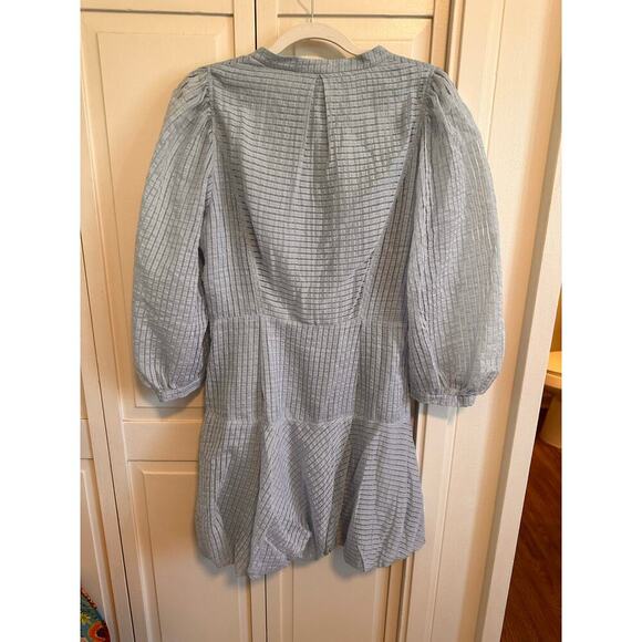 Rebecca Taylor Puff-Sleeve Bubble-Hem Dress Size 8 - Picture 5 of 10